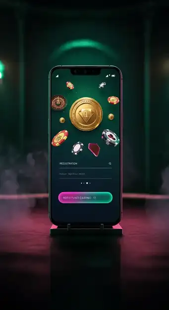 Formulaire d'inscription sécurisé du Casino Space Fortuna affichant les étapes de création de compte sur un ordinateur portable.